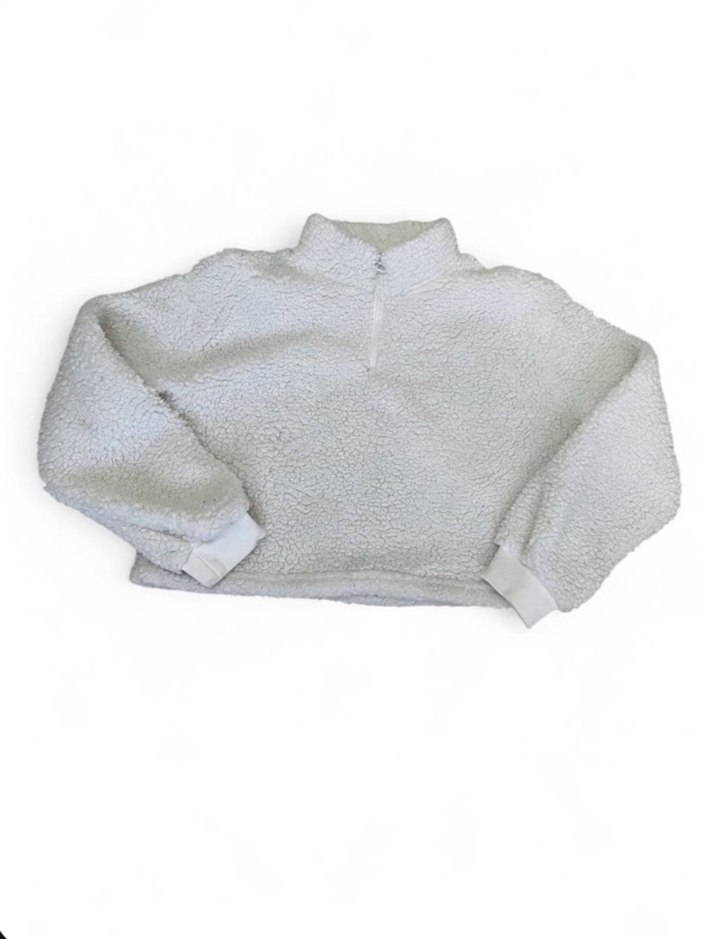 Love Tree Cream Sherpa Half-Zip Pullover
